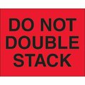 Bsc Preferred 8 x 10'' - ''Do Not Double Stack'' Fluorescent Red Labels S-6169